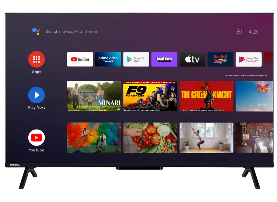 50" LED SMART TV TOSHIBA 50QA2363DG, QLED 3840x2160, Android TV, Black
