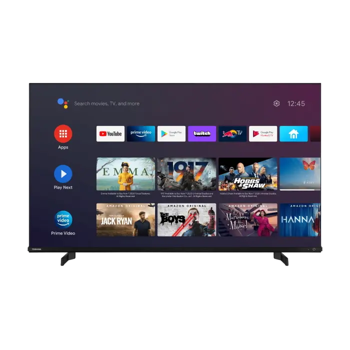 50" LED SMART TV TOSHIBA 50QA4263DG, QLED 3840x2160, Android TV, Black
