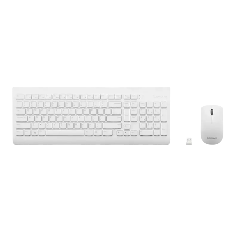 Lenovo 510 Wireless White Keyboard & Mouse, EN/RU