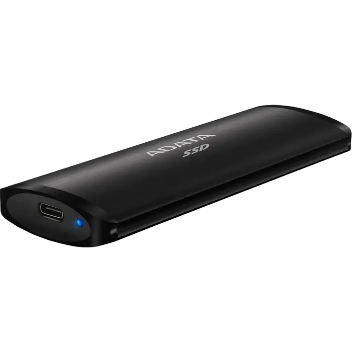 512GB ADATA Portable SSD SE760 Black, USB-C 3.1 (122x44x14mm, 95g, R/W:1000/800MB/s)