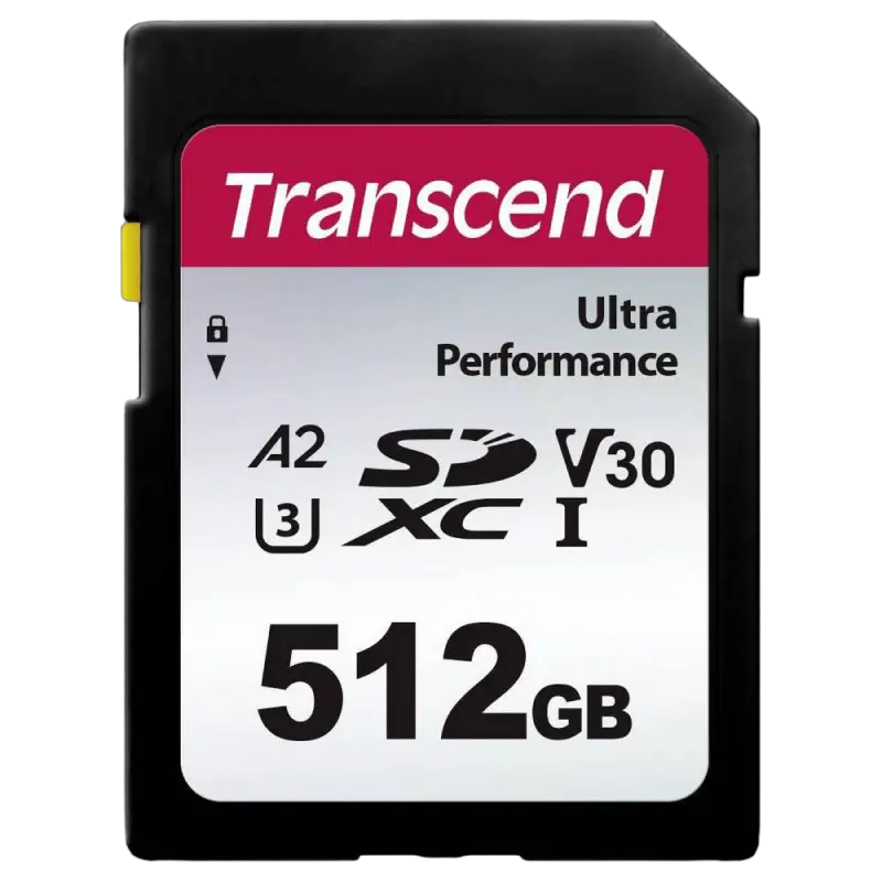 512GB SDXC Card (Class 10) UHS-I, U3, Transcend 340S "TS512GSDC340S" (R/W:160/90MB/s)