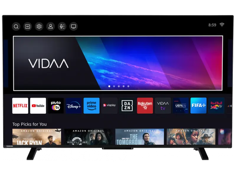 55" LED SMART TV TOSHIBA 55QV2363DG, QLED 3840x2160, VIDAA OS, Black