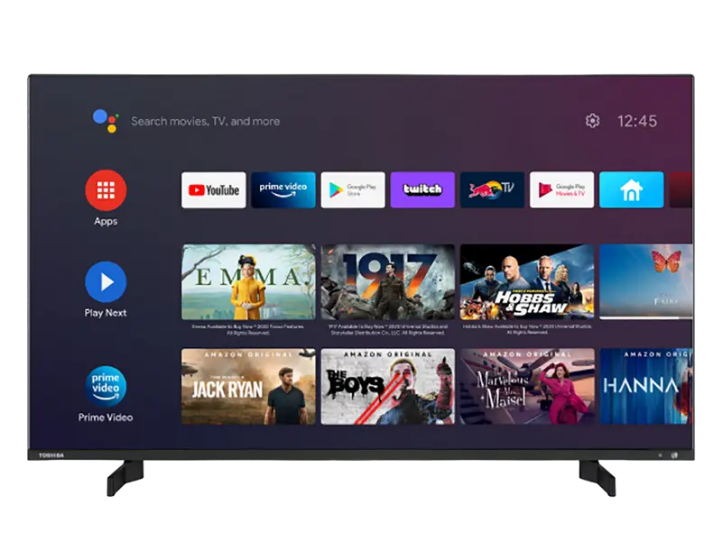 55" LED SMART TV TOSHIBA 55UA5D63DG, Premium 4K HDR, 3840 x 2160, Android TV, Black