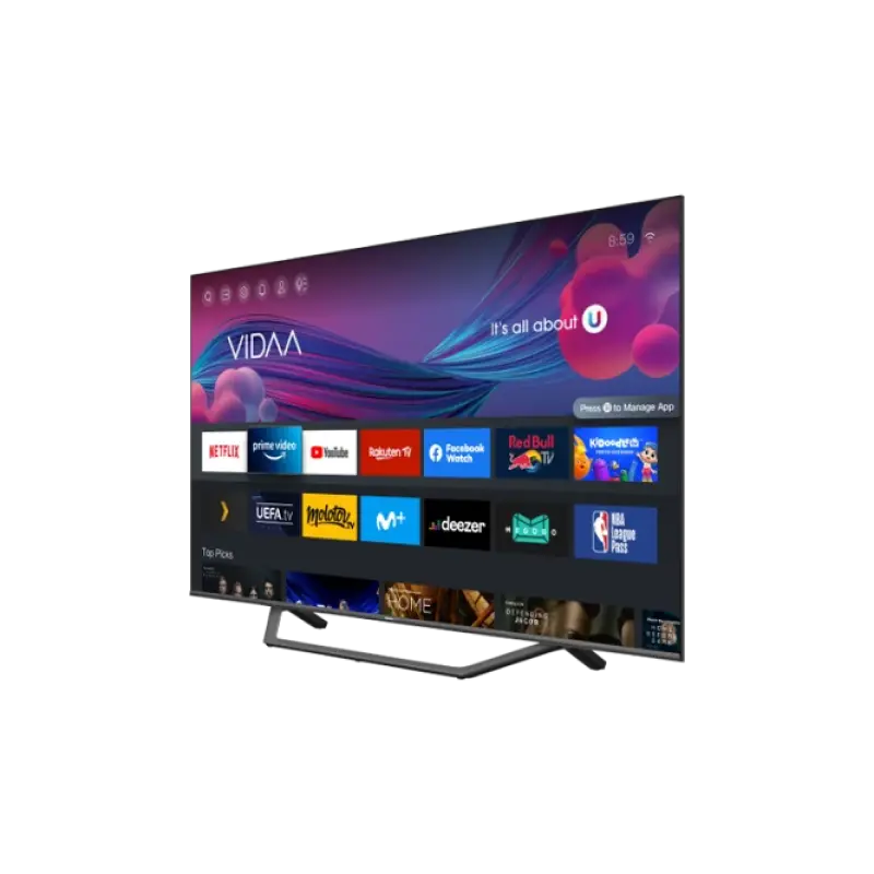 Televizor Hisense 55A7GQ 55 inch QLED 4K UHD VIDAA OS Gri, vedere alternativă