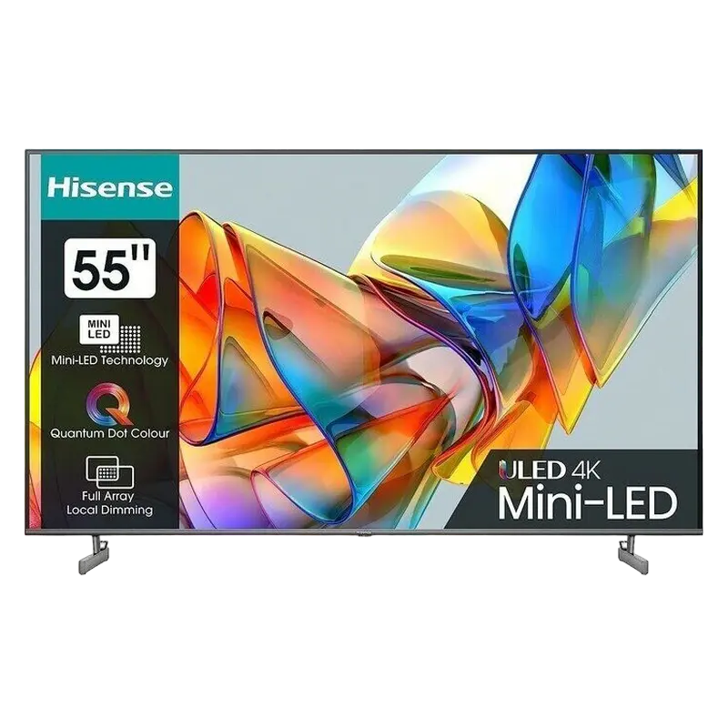 Televizor Hisense 55U6KQ 55 inch Mini LED 4K UHD Smart TV VIDAA Gri