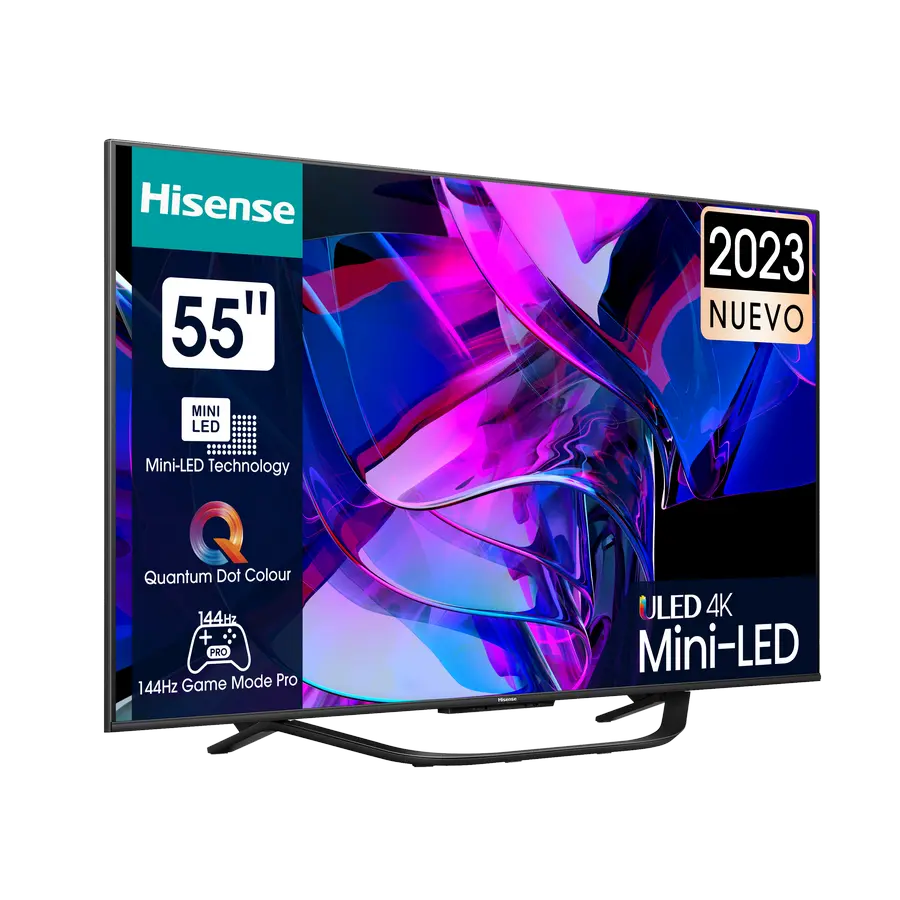 Televizor Hisense 55U7KQ 55 inch Mini LED 4K Gri, detaliu interfață