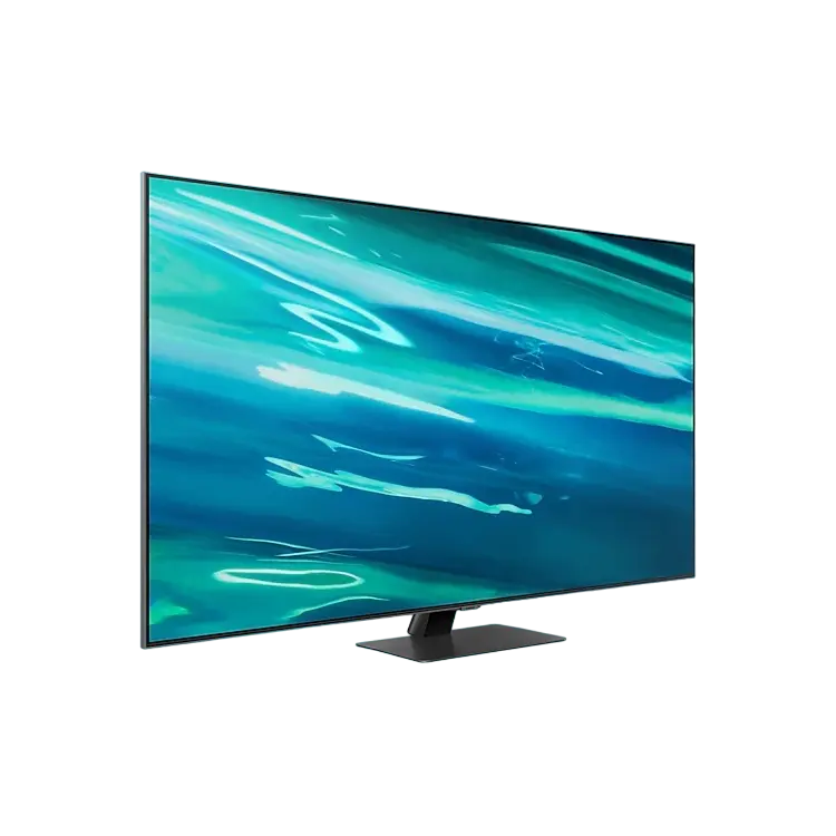 Televizor QLED Samsung QE55Q80A 55 inch 4K UHD Smart TV, vedere laterală