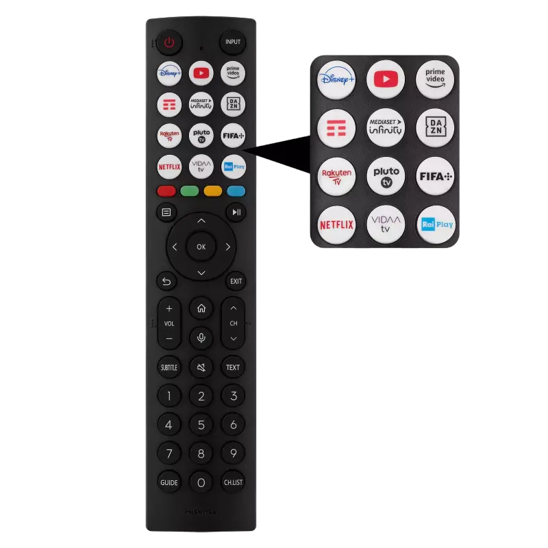 Televizor Hisense 58A6K LED 58 inch 4K UHD VIDAA, detaliu interfață