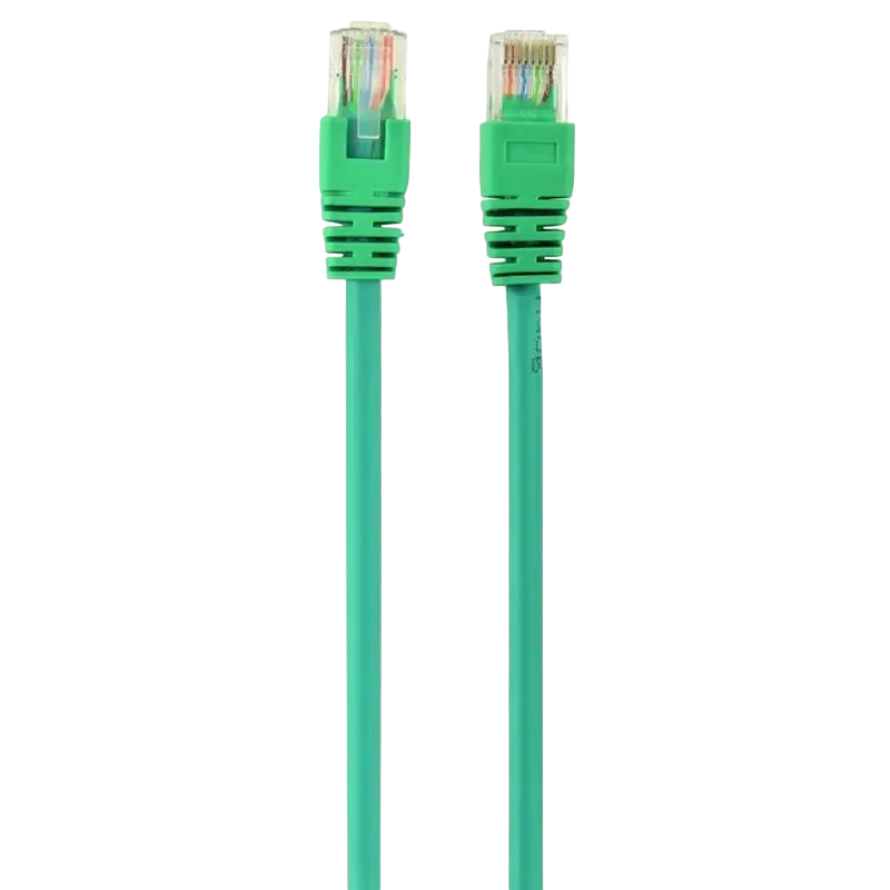 5m, Patch Cord Green, PP12-5M/G, Cat.5E, Cablexpert, molded strain relief 50u" plugs