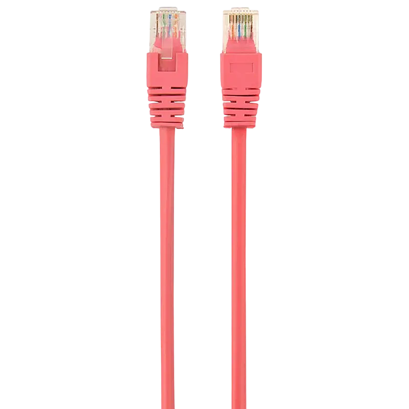 5m, Patch Cord Pink, PP12-5M/RO, Cat.5E, Cablexpert, molded strain relief 50u" plugs