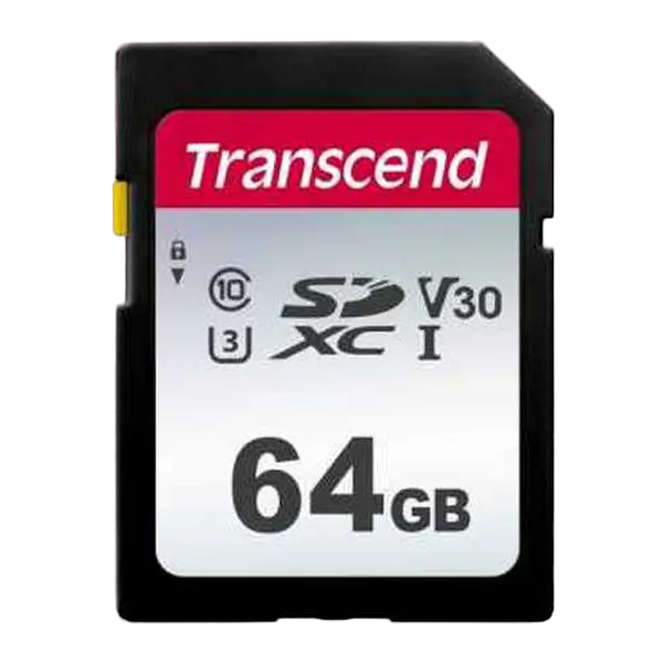 64GB SDXC Card (Class 10) UHS-I, U1, Transcend 300S "TS64GSDC300S" (R/W:100/20MB/s)