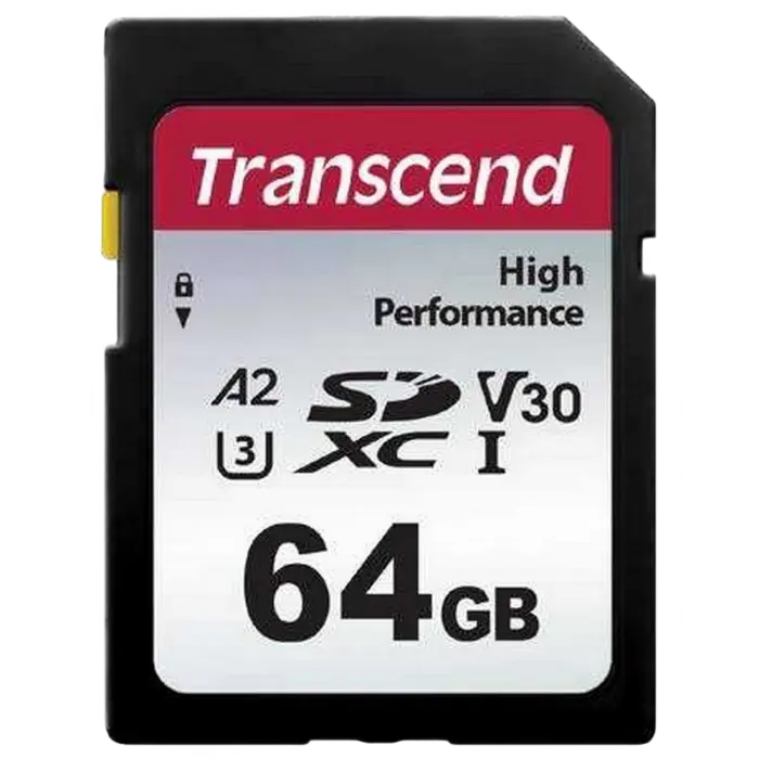 64GB SDXC Card (Class 10) UHS-I, U3, Transcend 330S "TS64GSDC330S" (R/W:100/60MB/s)