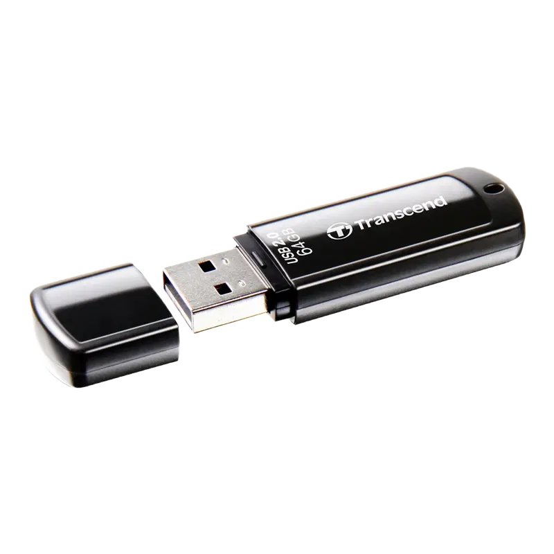 64GB USB2.0 Flash Drive Transcend "JetFlash 350", Black, Classic Cap (R/W:20/10MB/s)