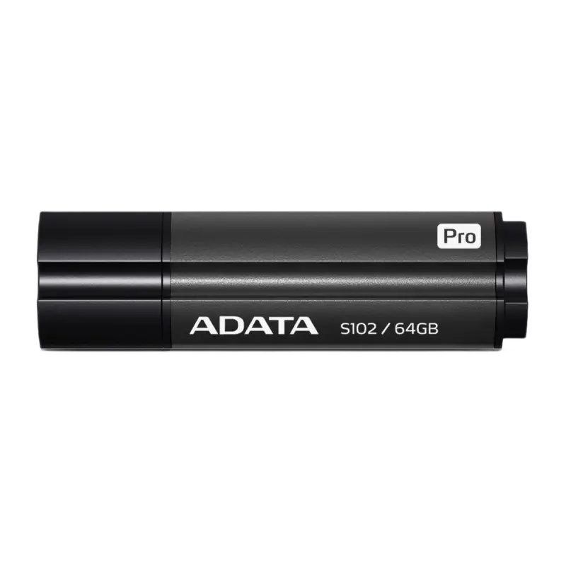 64GB USB3.0 Flash Drive ADATA "S102 Pro", Titanium-Gray, Aluminum, Classic Cap (R/W:100/50MB/s)