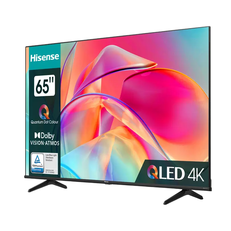 Televizor Hisense 65E7KQ 65 inch QLED 4K UHD HDR10+ VIDAA OS Negru, vedere alternativă