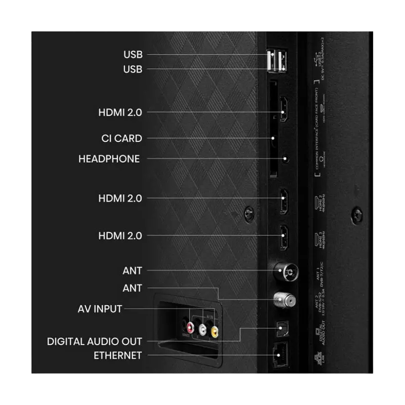 Televizor Hisense 65E7KQ 65 inch QLED 4K UHD HDR10+ VIDAA OS Negru, vedere laterală