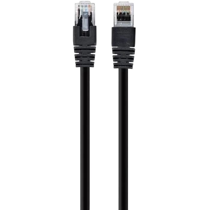 7.5m, Patch Cord Black, PP12-7.5M/BK, Cat.5E, Cablexpert, molded strain relief 50u" plugs