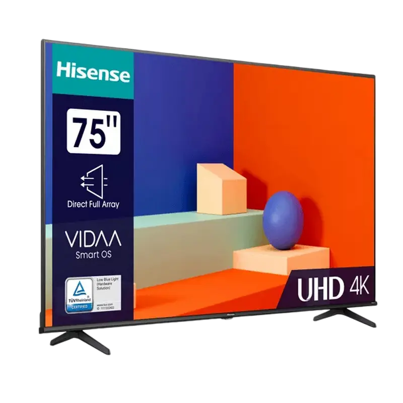 Televizor Hisense 75A6K 75" LED 4K UHD VIDAA OS Negru, detaliu interfață