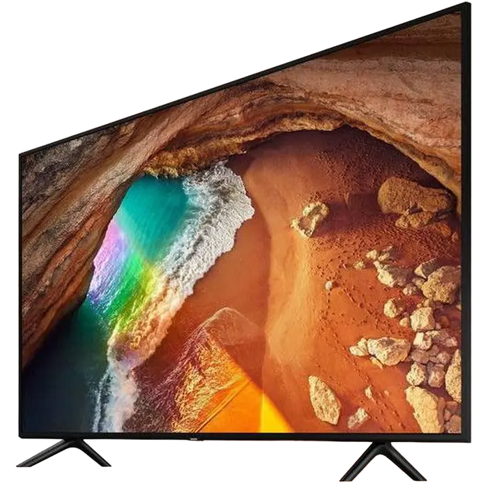 Televizor Samsung QE75Q60A 75 inch QLED 4K UHD Smart TV, vedere laterală
