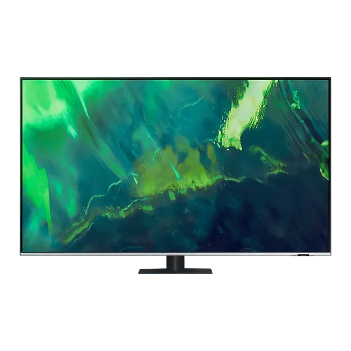 Televizor Samsung QE75Q77AAUXUA 75 inch QLED 4K UHD, vedere posterioară