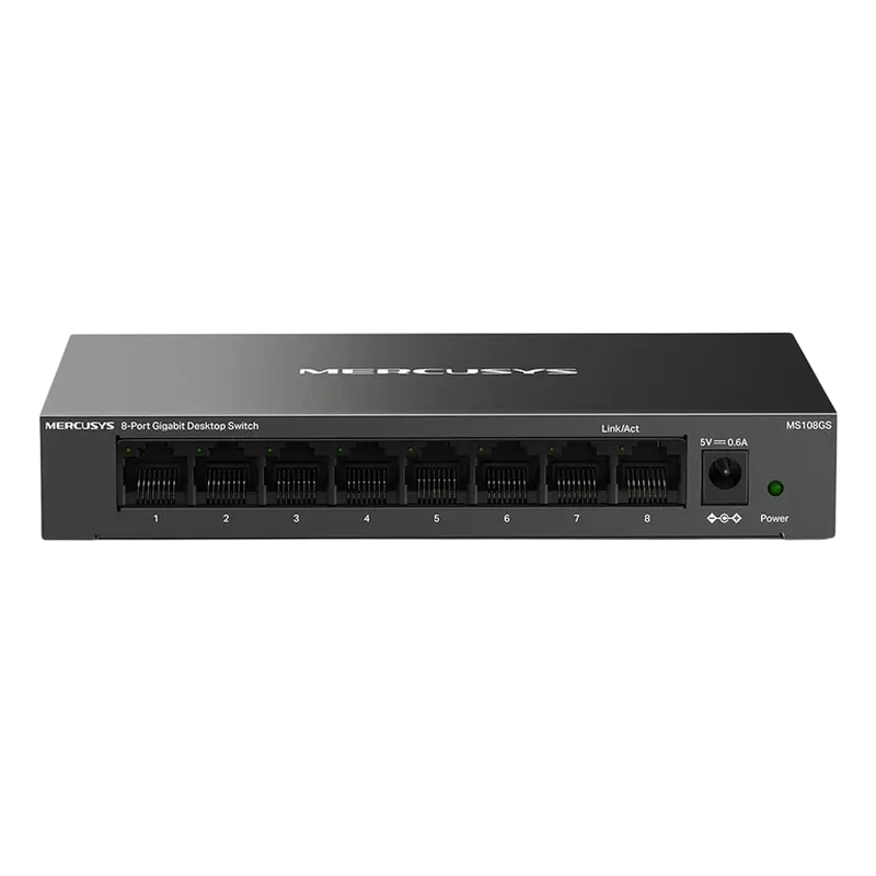 8-port 10/100/1000Mbps Desktop Switch MERCUSYS "MS108GS", Steel Case