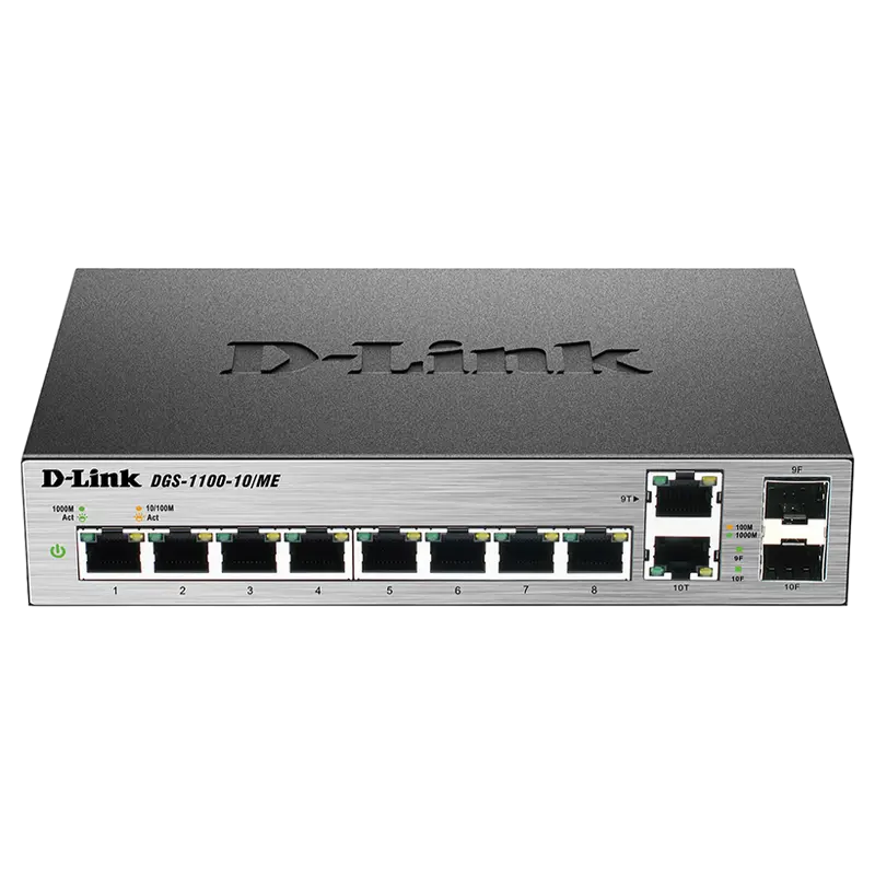 8-port 8*1GBASE-T Managed, D-Link DGS-1100-10/ME