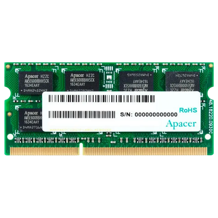 8GB DDR3 1600MHz SODIMM 204pin Apacer PC12800, CL11, 1.35V