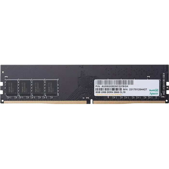 8GB DDR4- 2666MHz Apacer PC21300, CL19, 288pin DIMM 1.2V