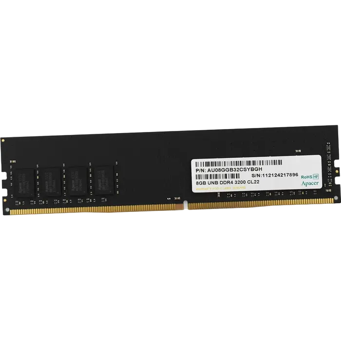 8GB DDR4- 3200MHz Apacer PC25600, CL22, 288pin DIMM 1.2V