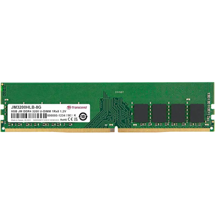 8GB DDR4- 3200MHz Transcend PC25600, CL22, 288pin DIMM 1.2V