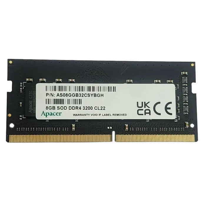 8GB DDR4- 3200MHz SODIMM Apacer PC25600, CL22, 260pin DIMM 1.2V