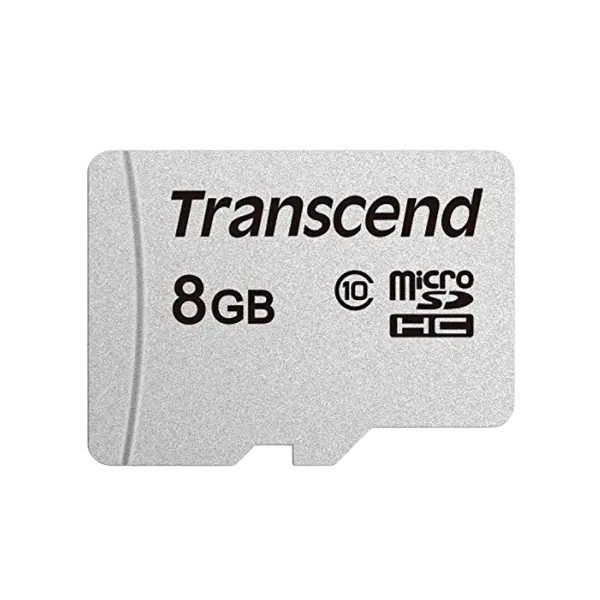 8GB MicroSD (Class 10) UHS-I (U1), Transcend "TS8GUSD300S" (R/W:95/45MB/s)