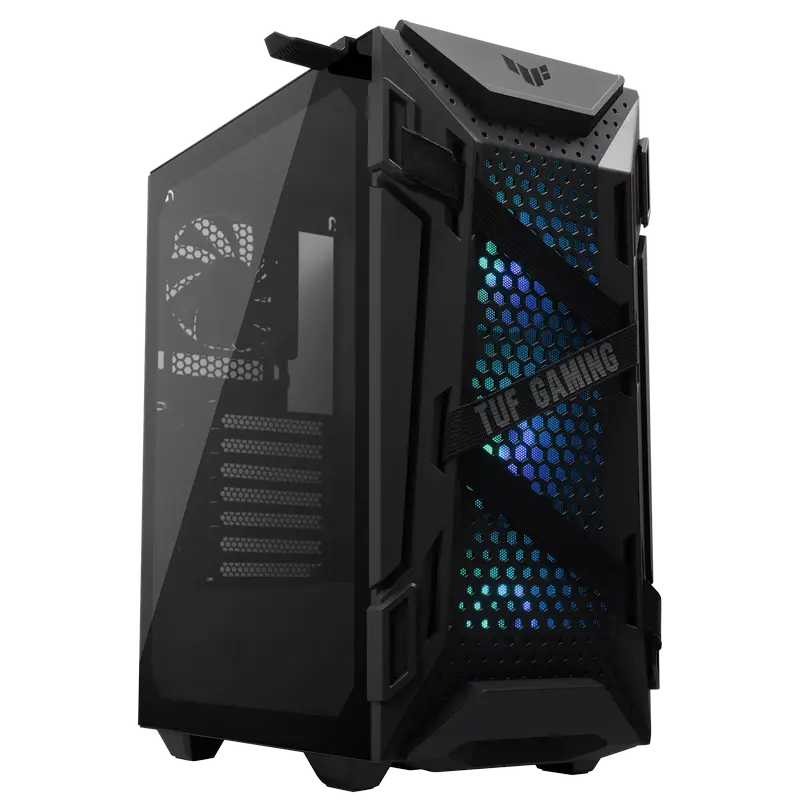 Case ATX ASUS TUF Gaming GT301, 4x120mm ARGB, ARGB Hub, Front Mesh, Tempered Glass, DF, Headset hook