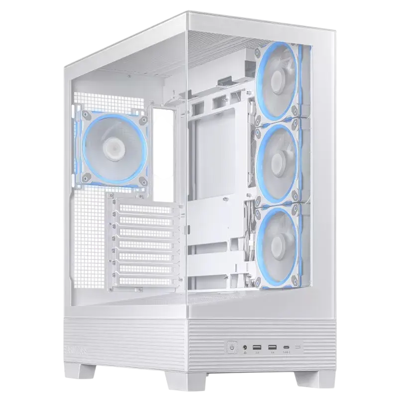 Case ATX ASUS A31 PLUS TG ARGB WHITE, 4x120mm ARGB, ARGB Hub, Front Mesh, Tempered Glass, Headset ho