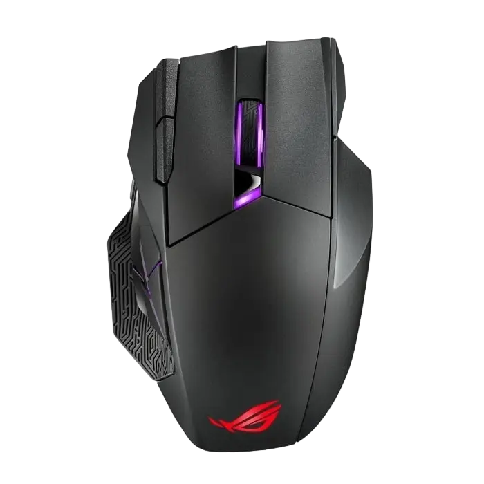 Gaming Wireless Mouse ASUS ROG Spatha X, for MMO, 19k dpi, 12 buttons, 400IPS, 50G, 168g, Ergonomic