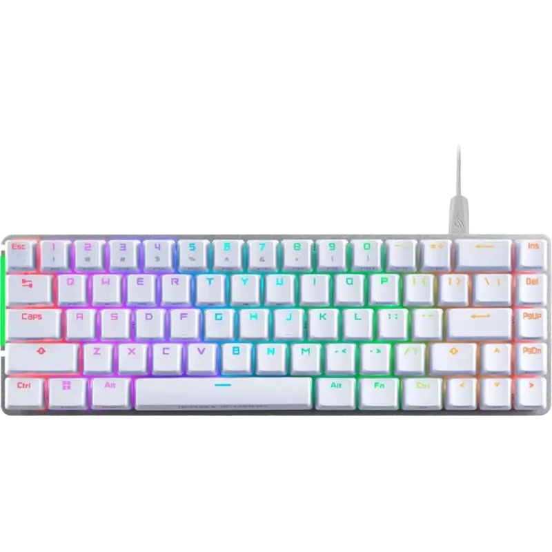 Gaming Keyboard ASUS ROG Falchion Ace, Mechanical, 65% layout, ROG NX Red, PBT, RGB, Macro Keys, USB