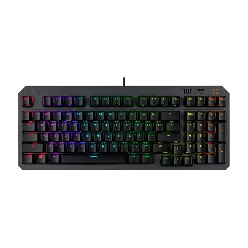 Gaming Keyboard ASUS TUF Gaming K3 GEN II, Optical-mechanical RGB switches, Aluminum frame, USB pass