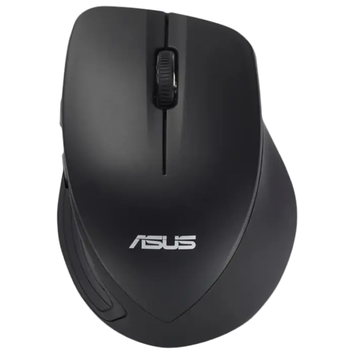 Wireless Mouse ASUS WT465, 1000-1600 dpi, 5 buttons, Ergonomic, 70g, 1xAA, 2.4Ghz, Black