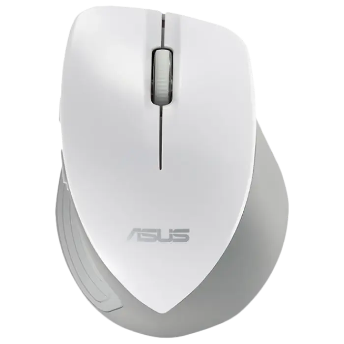 Wireless Mouse ASUS WT465, 1000-1600 dpi, 5 buttons, Ergonomic, 70g, 1xAA, 2.4Ghz, White