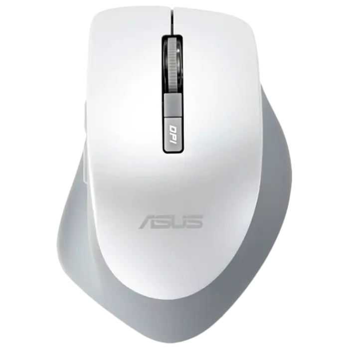 Wireless Mouse ASUS WT425, 1000-1600 dpi, 6 buttons, Ergonomic, 82g, Silent, 1xAA, 2.4Ghz, White