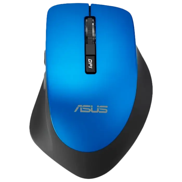 Wireless Mouse ASUS WT425, 1000-1600 dpi, 6 buttons, Ergonomic, 82g, Silent, 1xAA, 2.4Ghz, Blue