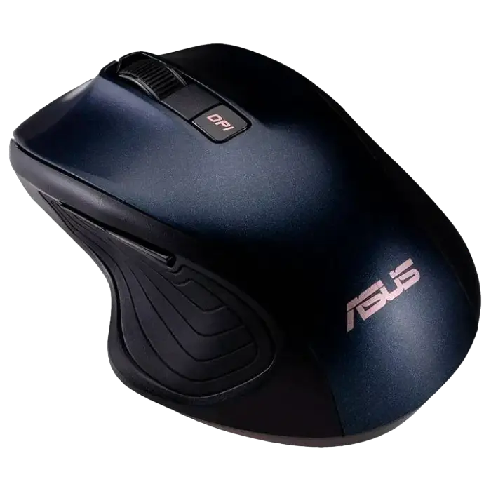 Wireless Mouse ASUS MW202, 800-4000 dpi, 6 buttons, Ergonomic, 80g, Silent, 1xAA, Blue