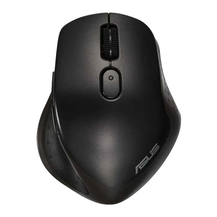 Wireless Mouse ASUS MW203, 1000-2400 dpi, 6 buttons, Ergonomic, 96g, Silent, 1xAA, 2.4Ghz+BT, Black