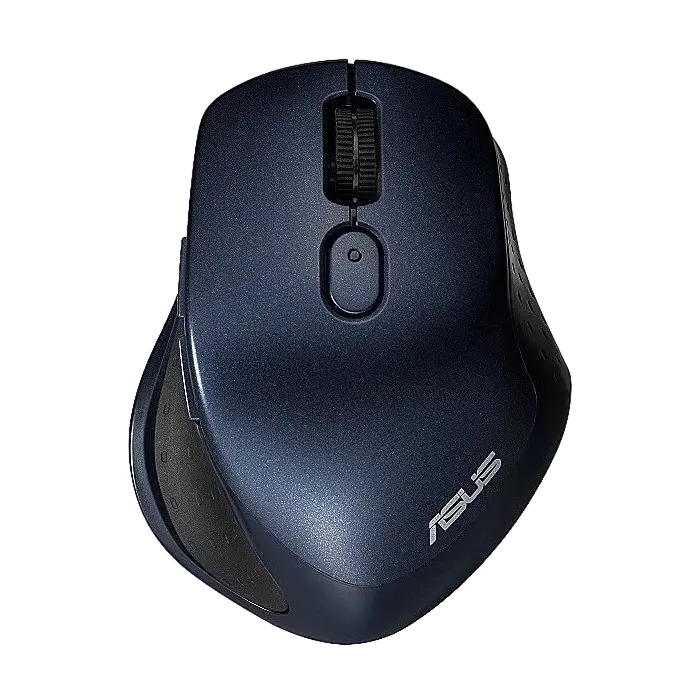 Wireless Mouse ASUS MW203, 1000-2400 dpi, 6 buttons, Ergonomic, 96g, Silent, 1xAA, 2.4Ghz+BT, Blue