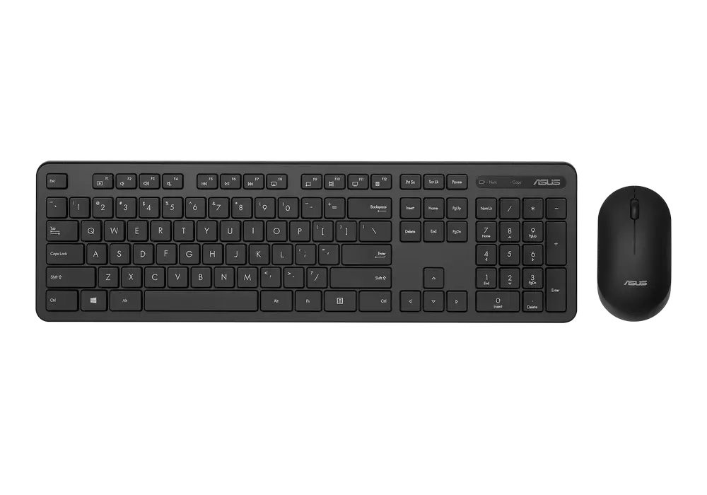 Wireless Keyboard & Mouse ASUS CW100, 12 Fn keys, Slim, Low Profile, Low-noise, 800-1600dpi, 3 butto