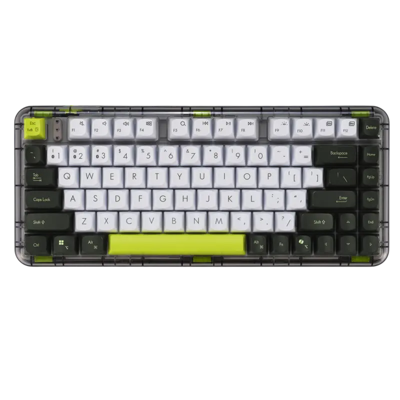 Keyboard ASUS Jelly75, KD201, Mechanical, Key Travel 4.0 mm, Linear, USB/RF 2.4GHz/Bluetooth, EN, Bl