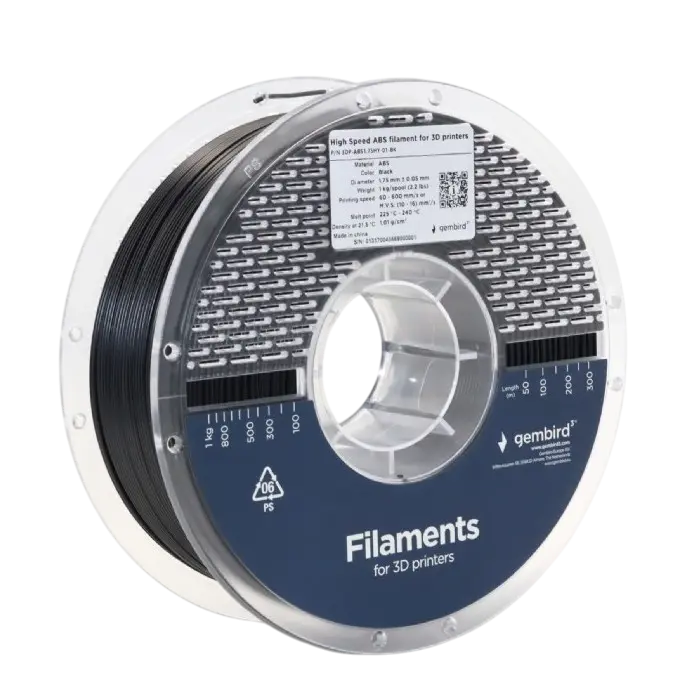 ABS 1.75 mm High Speed Filament Blue, 1 kg, Gembird, 3DP-ABS1.75HY-01-B