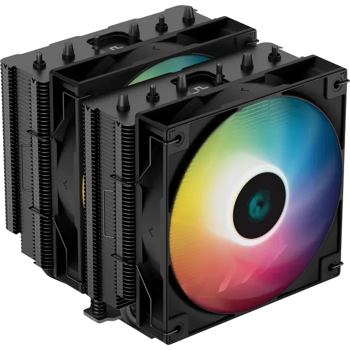 AC Deepcool "AG620 BK ARGB" (<29.4dBA, 300-1850RPM, 67.88CFM, 2x120mm, ARGB, 260W, 6x6mm, 1300g.)