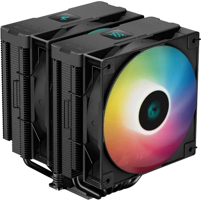 AC Deepcool "AG620 DIGITAL BK ARGB" (<29.4dBA, 300-1950RPM, 67.88CFM, 2x120mm, ARGB, 260W, 6x6mm, Di