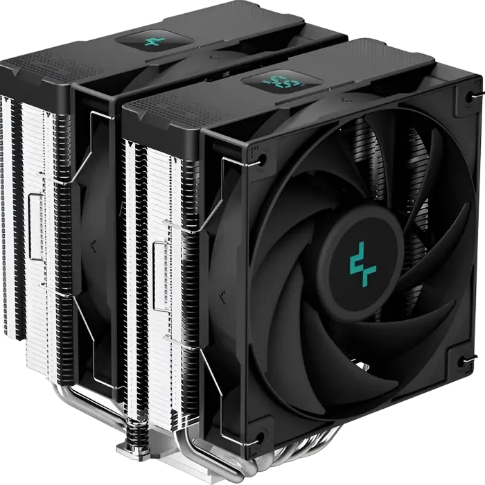 AC Deepcool "AG620 DIGITAL" (<29.4dBA, 300-1950RPM, 67.88CFM, 2x120mm, ARGB, 260W, 6x6mm, Display, 1